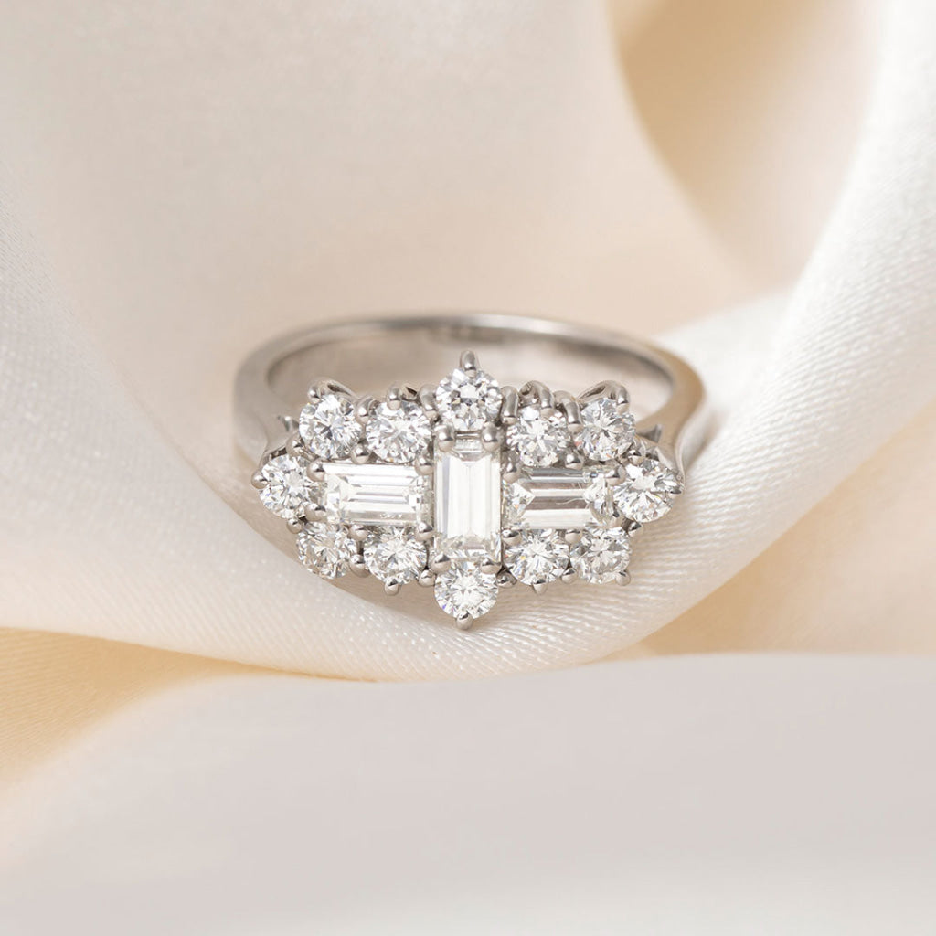 ROYAL 1.50ct | Cluster Natural Diamond Engagement Ring