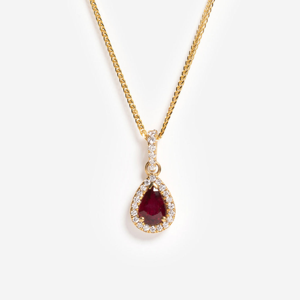 Ruth Ruby & Diamond Necklace | 18ct Gold - Necklace