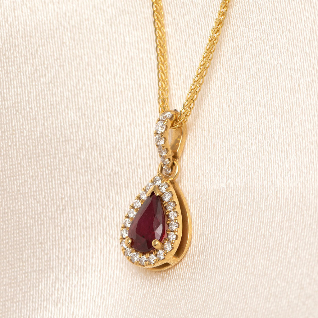 Ruth Ruby & Diamond Necklace | 18ct Gold - Necklace