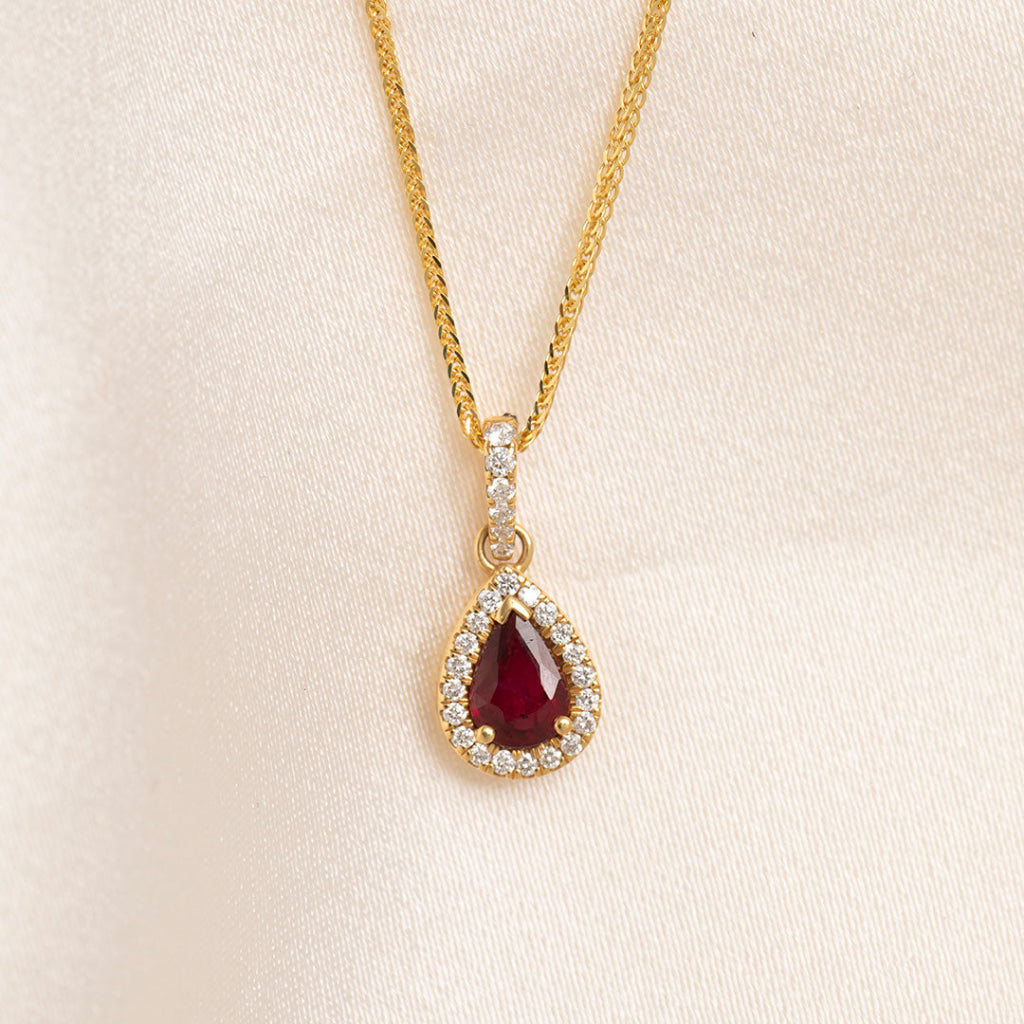 Ruth Ruby & Diamond Necklace | 18ct Gold - Necklace