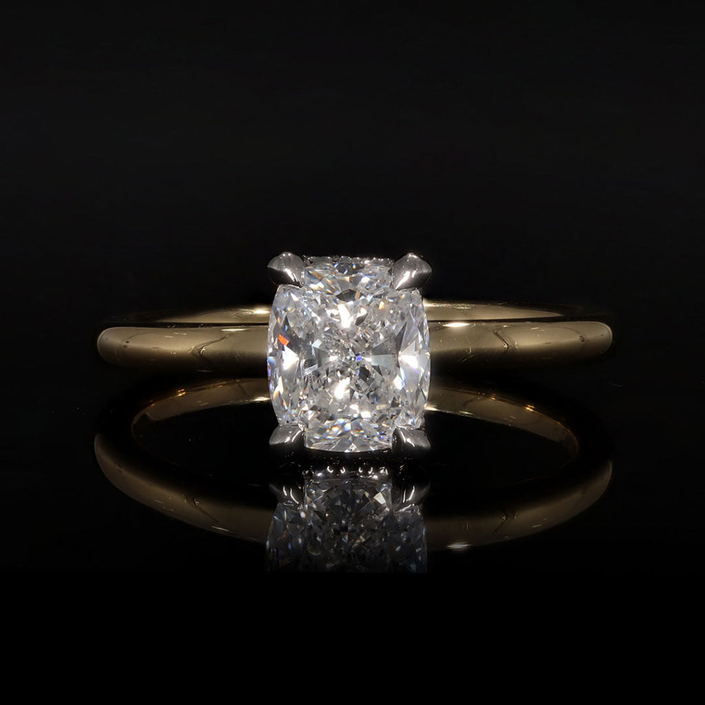 SADIE 1ct | Cushion Solitaire Lab Diamond Set in 18ct Gold