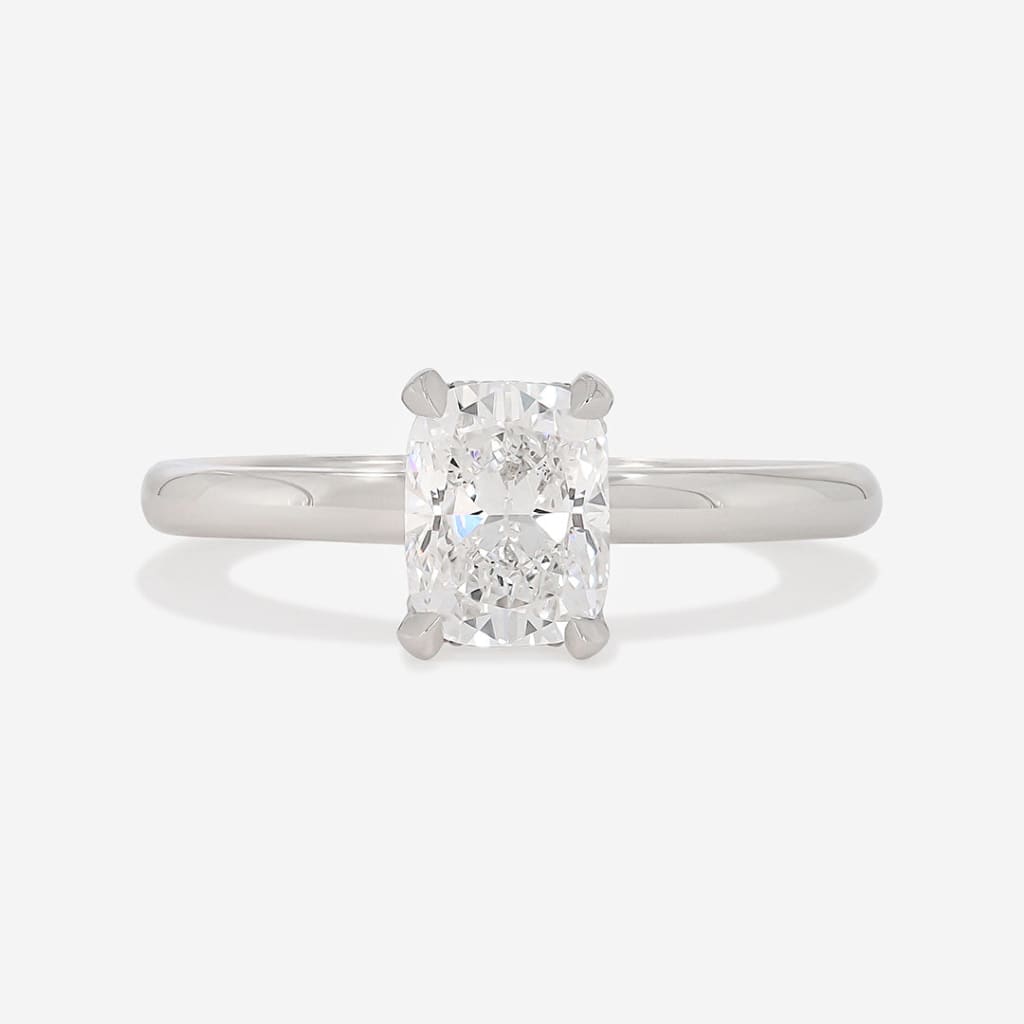 SADIE 1ct | Cushion Solitaire Lab Diamond Set in Platinum