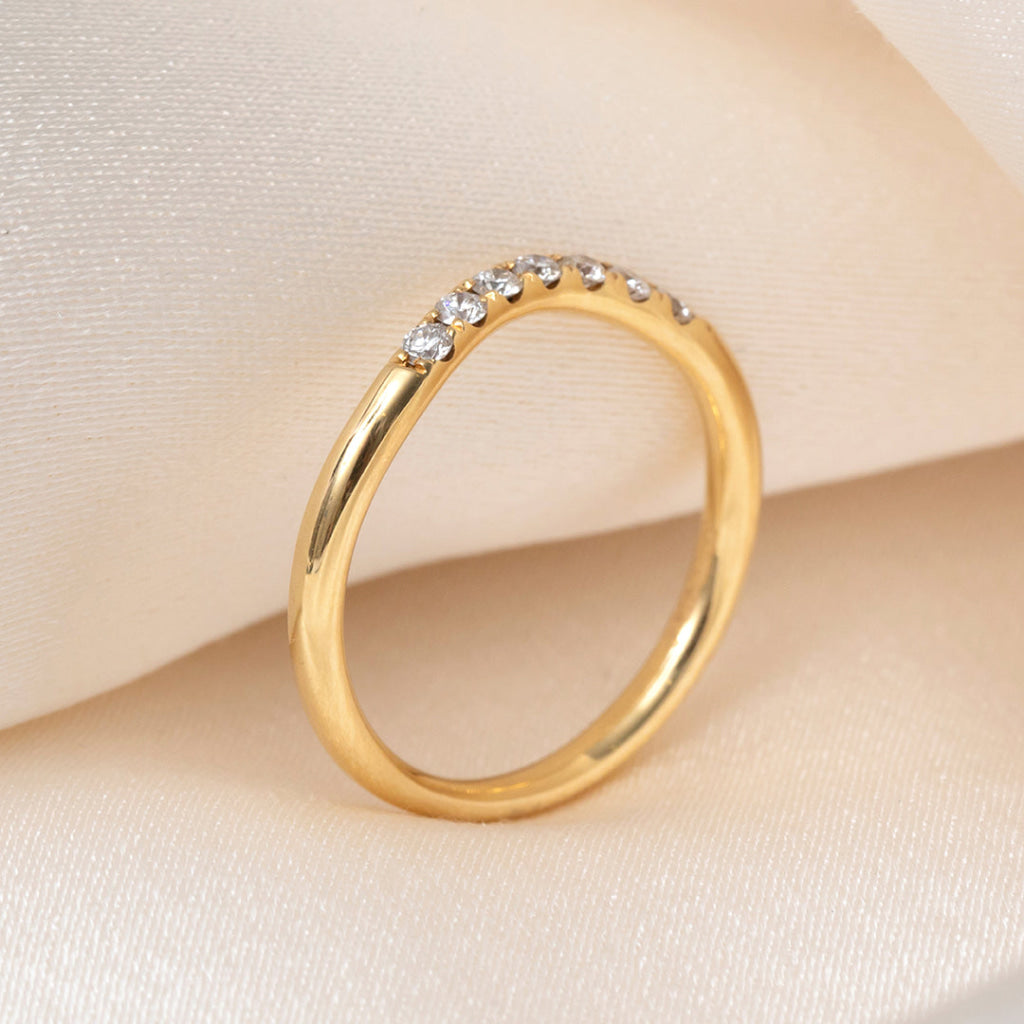 SAINT | Shaped Natural Diamond Wedding Ring 18ct Gold