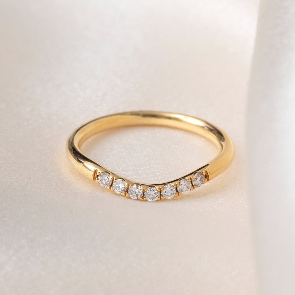 SAINT | Shaped Natural Diamond Wedding Ring 18ct Gold
