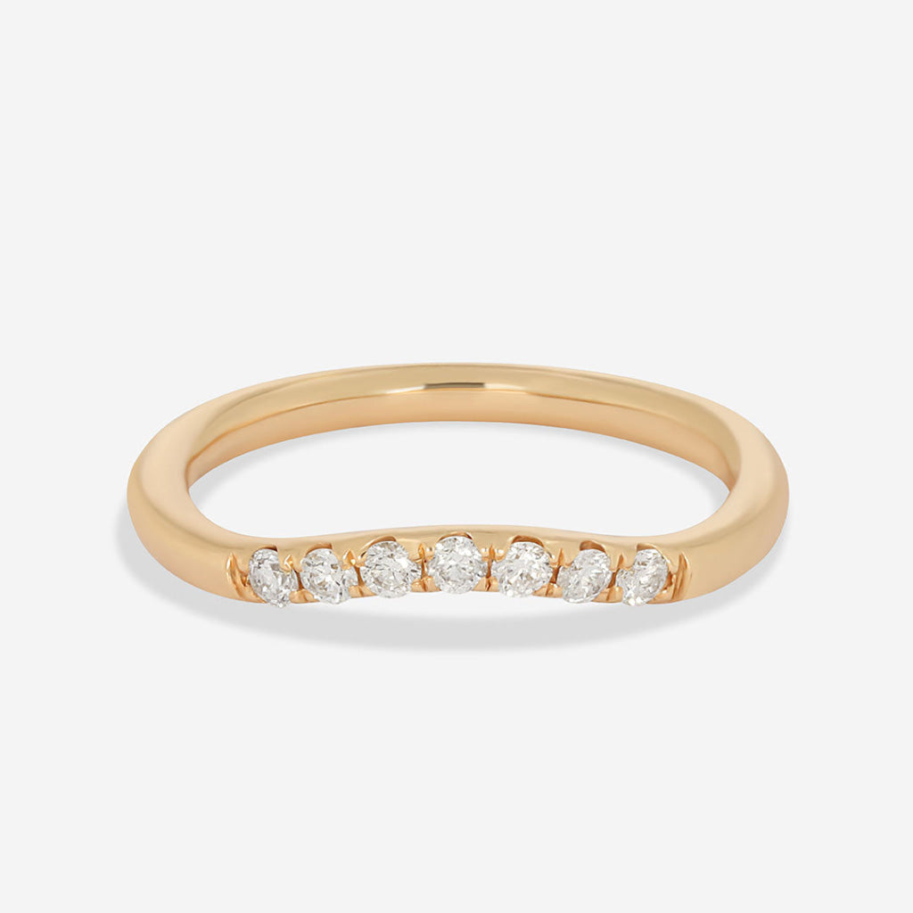 SAINT | Shaped Natural Diamond Wedding Ring 18ct Gold
