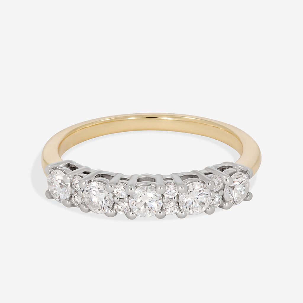 1.40ct Round Brilliant Cut Shared Claw Seven Stone Eternity Ring