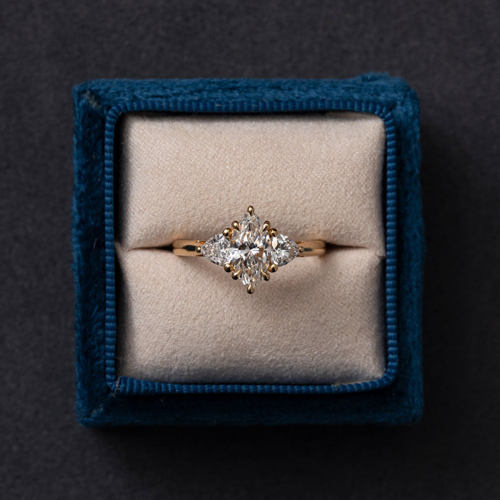 SANDY 1.50ct | Marquise 3-Stone Lab Grown Diamond