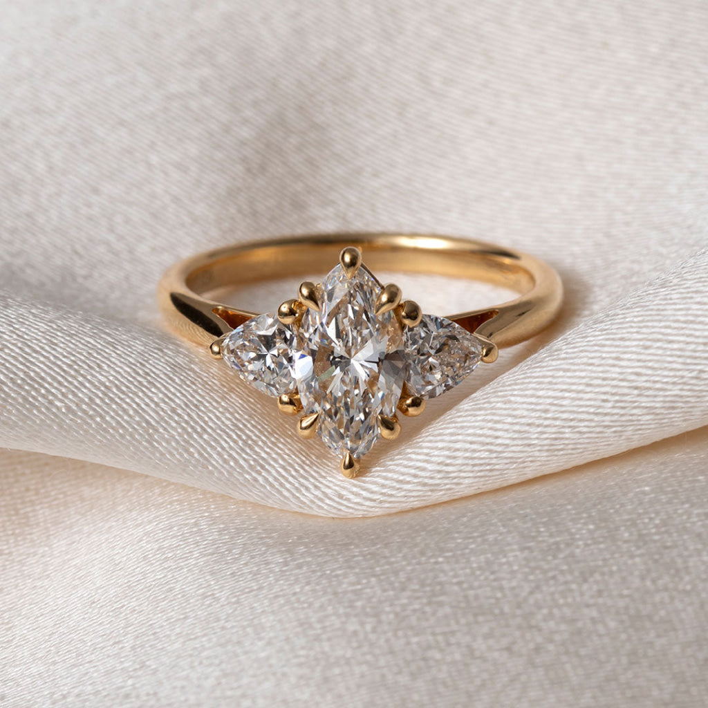SANDY 1.50ct | Marquise 3-Stone Lab Grown Diamond
