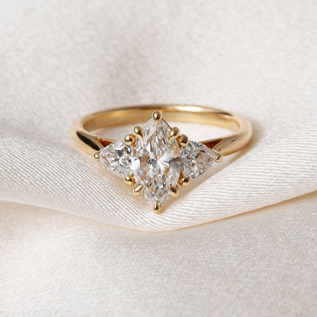 SANDY 1.50ct | Marquise 3-Stone Lab Grown Diamond