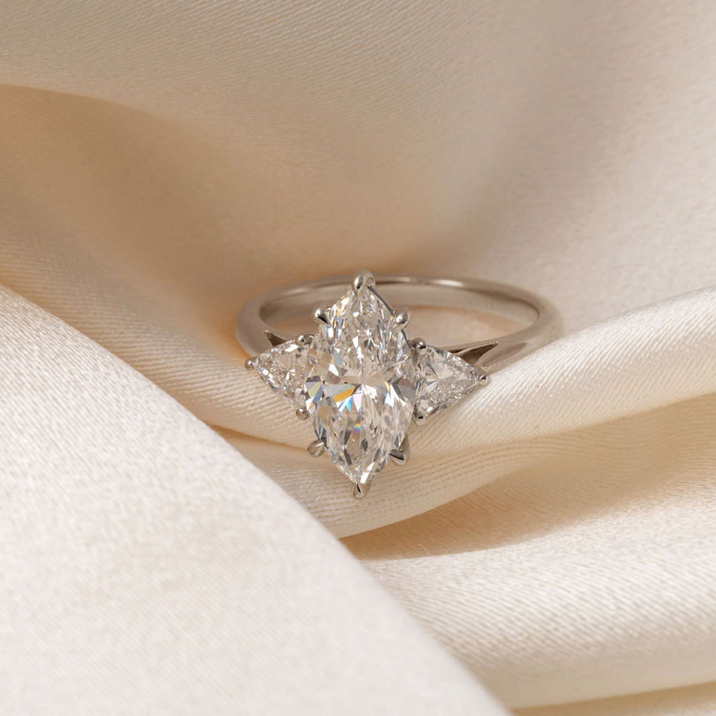 SANDY 2.50ct | Marquise 3 Stone Lab Grown Diamond