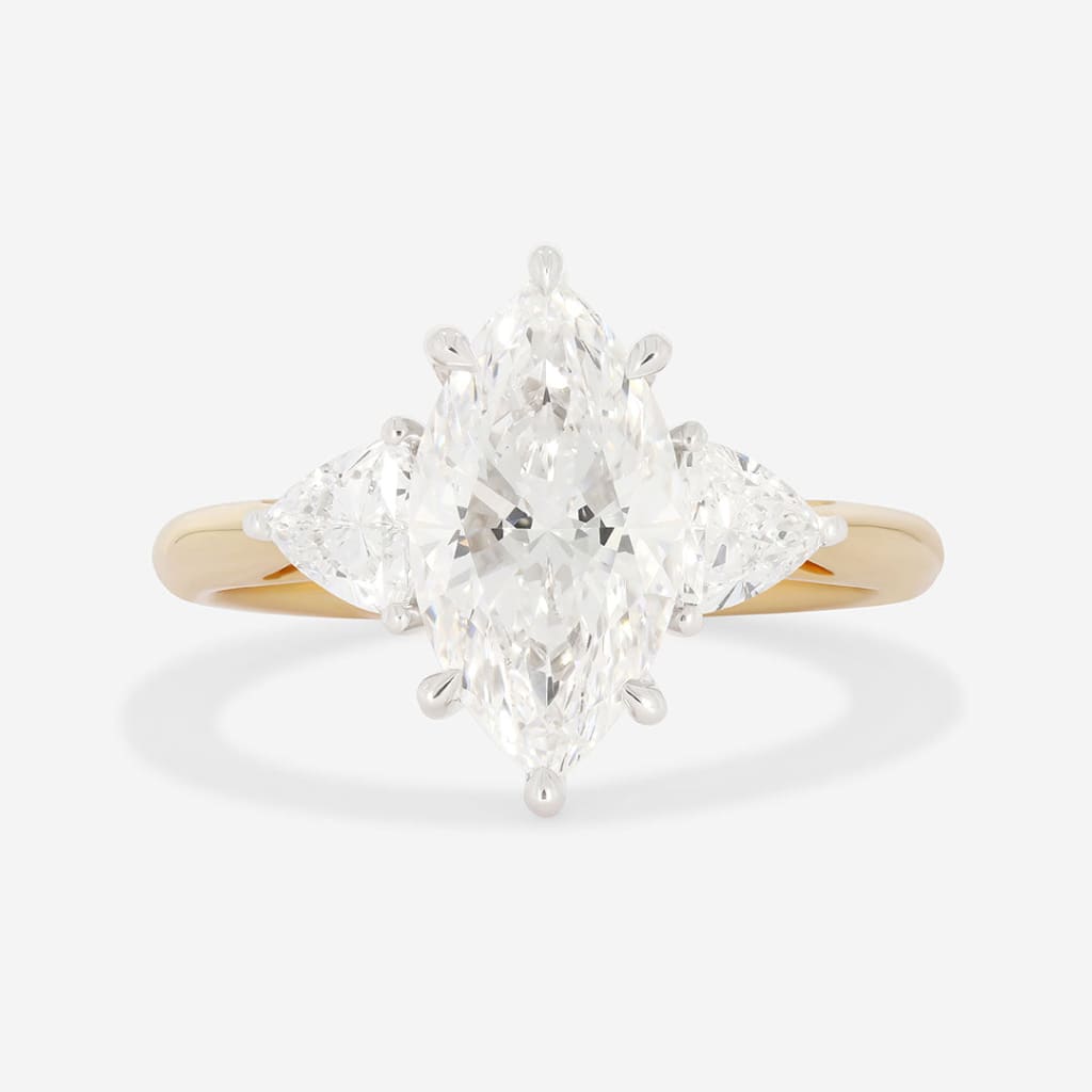 Sandy | Marquise 3-Stone Lab Diamond Set in 18ct Gold