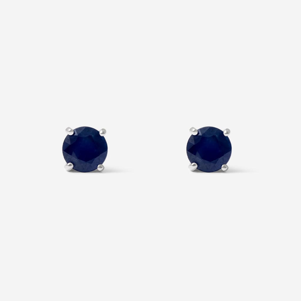 Sapphire Earrings | 9ct White Gold