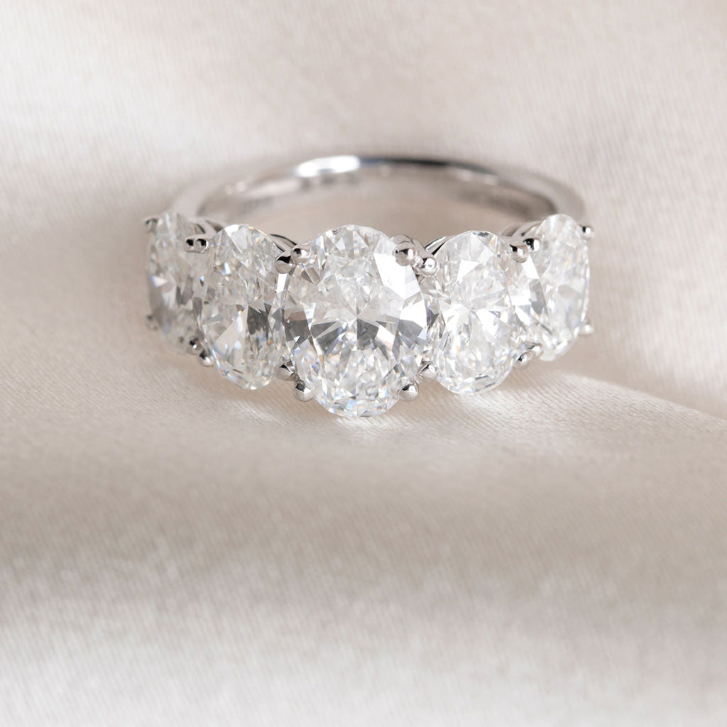 SARA 5ct | Oval Lab Grown Diamond Ring in Platinum - Rings