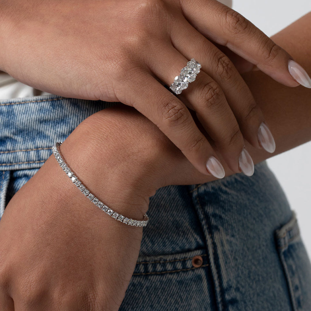 SARA 5ct | Oval Lab Grown Diamond Ring in Platinum - Rings