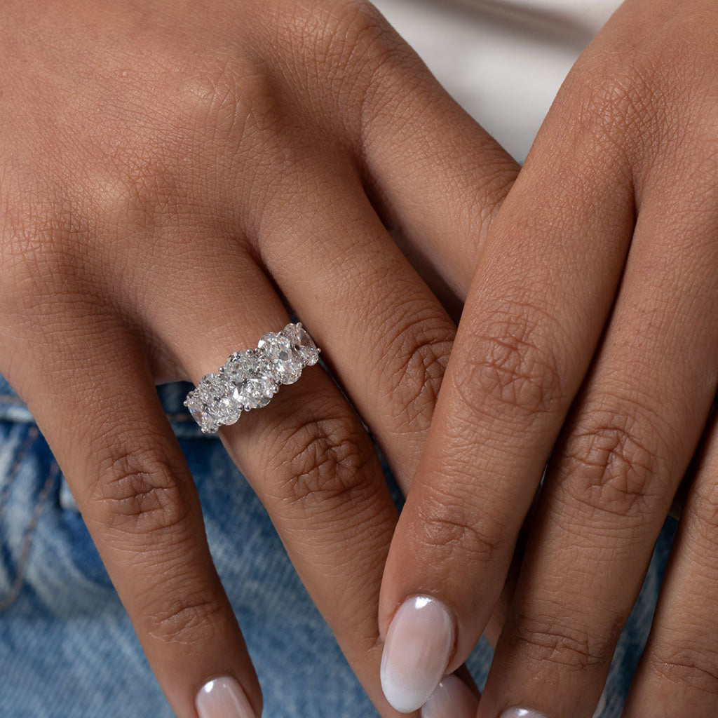 SARA 5ct | Oval Lab Grown Diamond Ring in Platinum - Rings