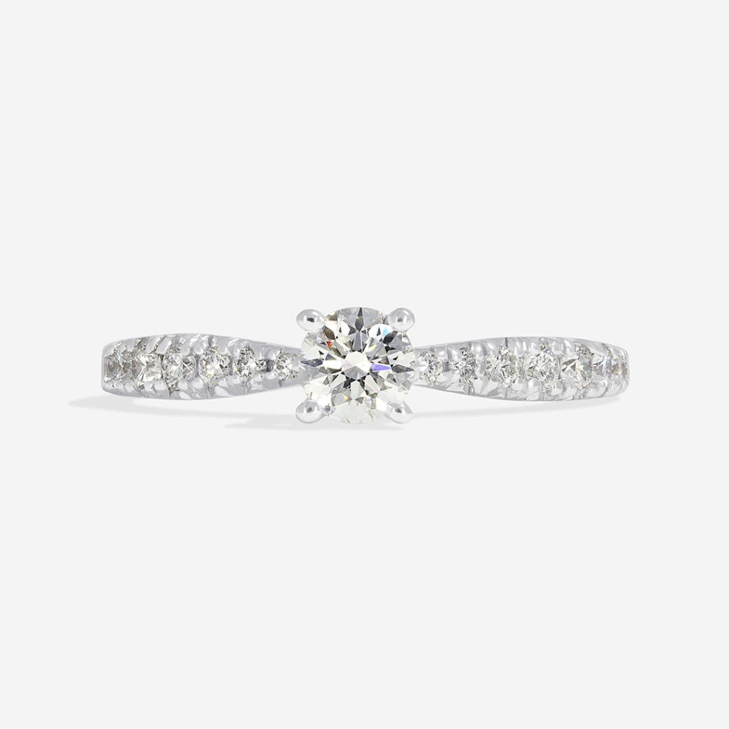 Saturn 18ct White Gold Solitaire Engagement Ring