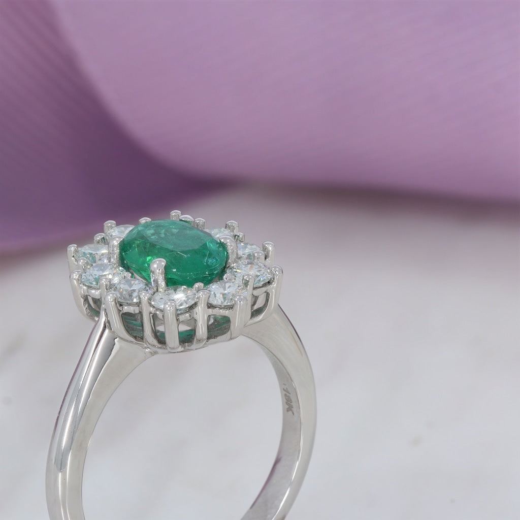 Savoy | Emerald Diamond Ring - Rings