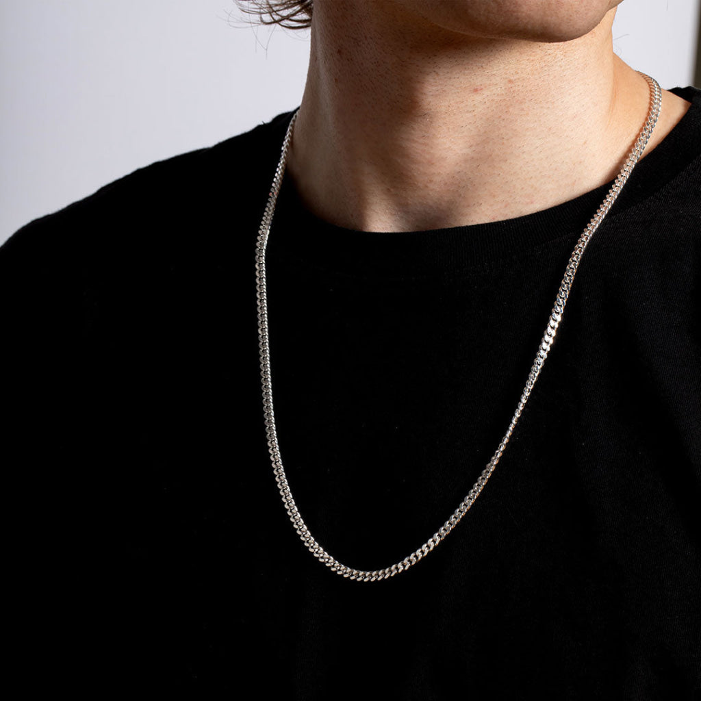 Sean | 18’ Curb Chain S. Silver - 26’ - Necklace