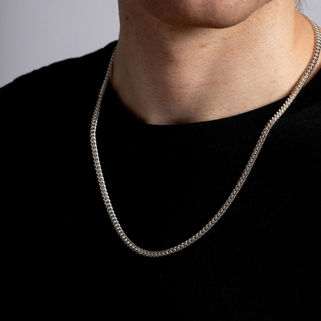 Sean | 18’ Curb Chain S. Silver - 22’ - Necklace