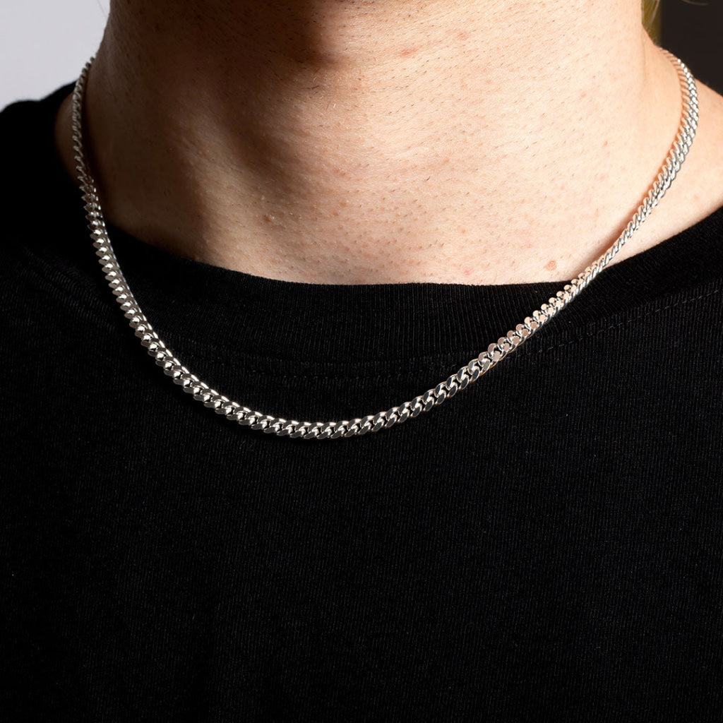 Sean | 18’ Curb Chain S. Silver - 18’ - Necklace