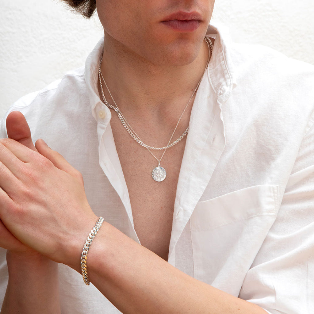 Sean | 18’ Curb Chain S. Silver - Necklace