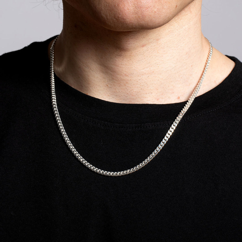 Sean | 18’ Curb Chain S. Silver - 20’ - Necklace