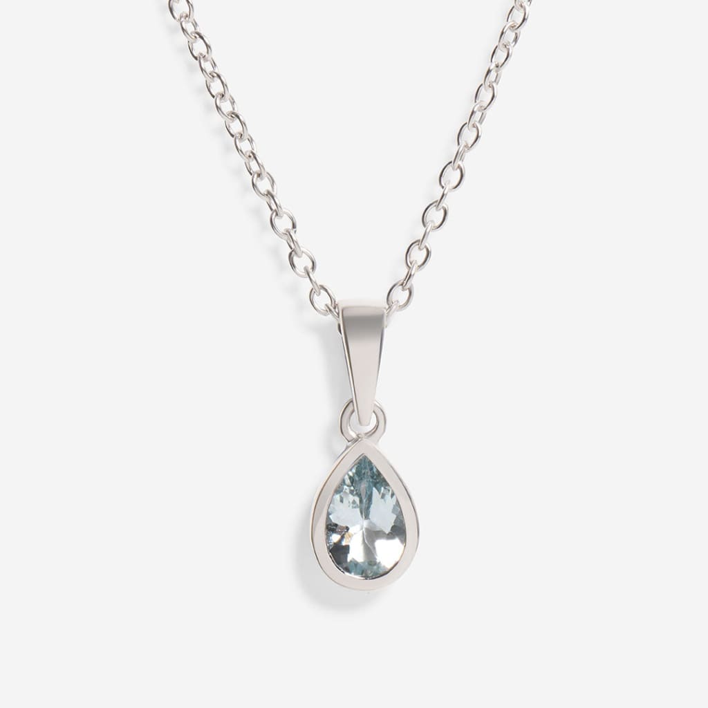 Seine | Aquamarine Necklace in 9ct Gold