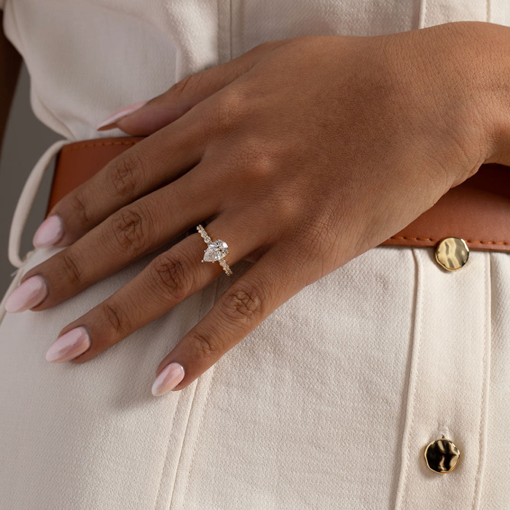 SERENA 2ct | Pear Solitaire Lab Grown Diamond Engagement