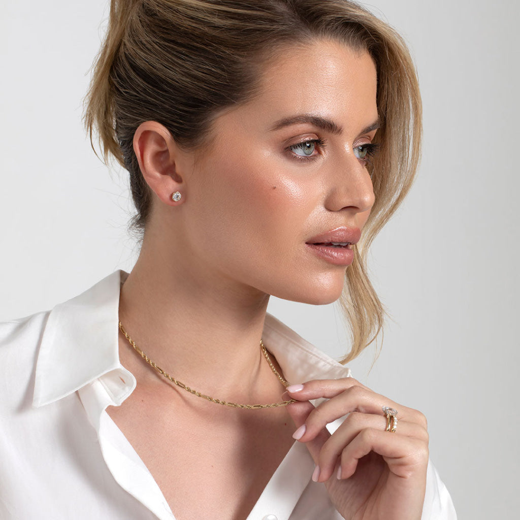 Serene Strands | 9ct Gold Fancy Link Chain - Necklace