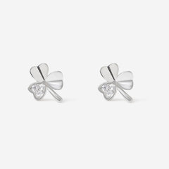 Shamrock Sparkle Earrings | Sterling Silver - Earrings