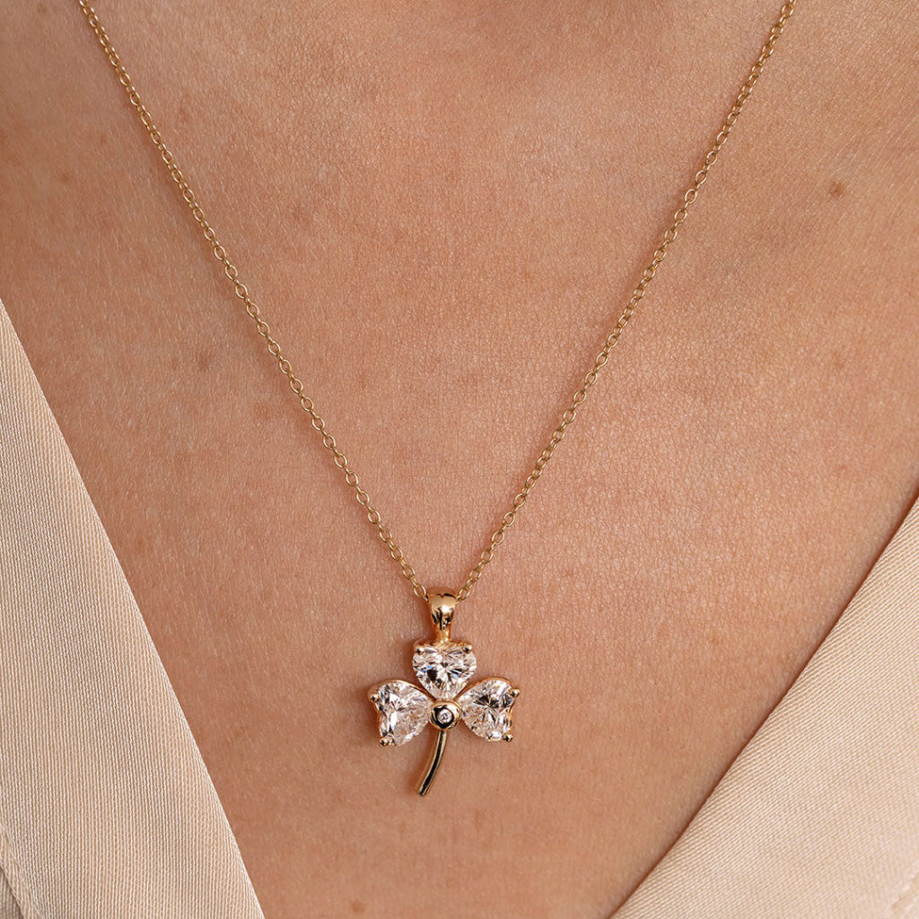 SHAMRÓG -  1.50ct | Lab Grown Diamond Necklace in 18ct Gold
