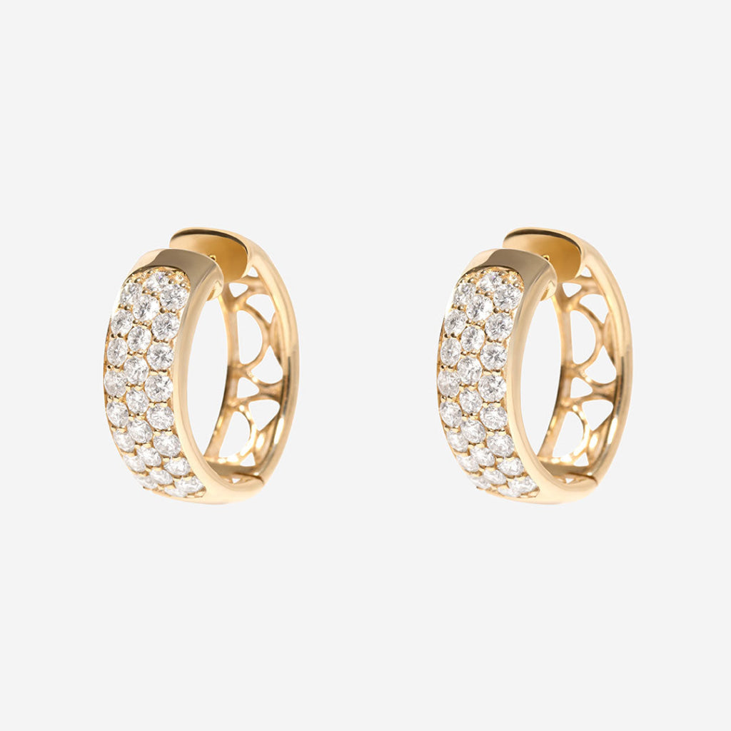 Shania Diamond Hoops | 9ct Gold - Earrings