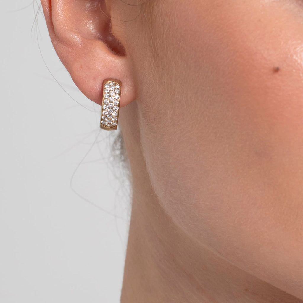SHANIA | Lab Grown Diamond Hoops in 9ct Gold - Earrings