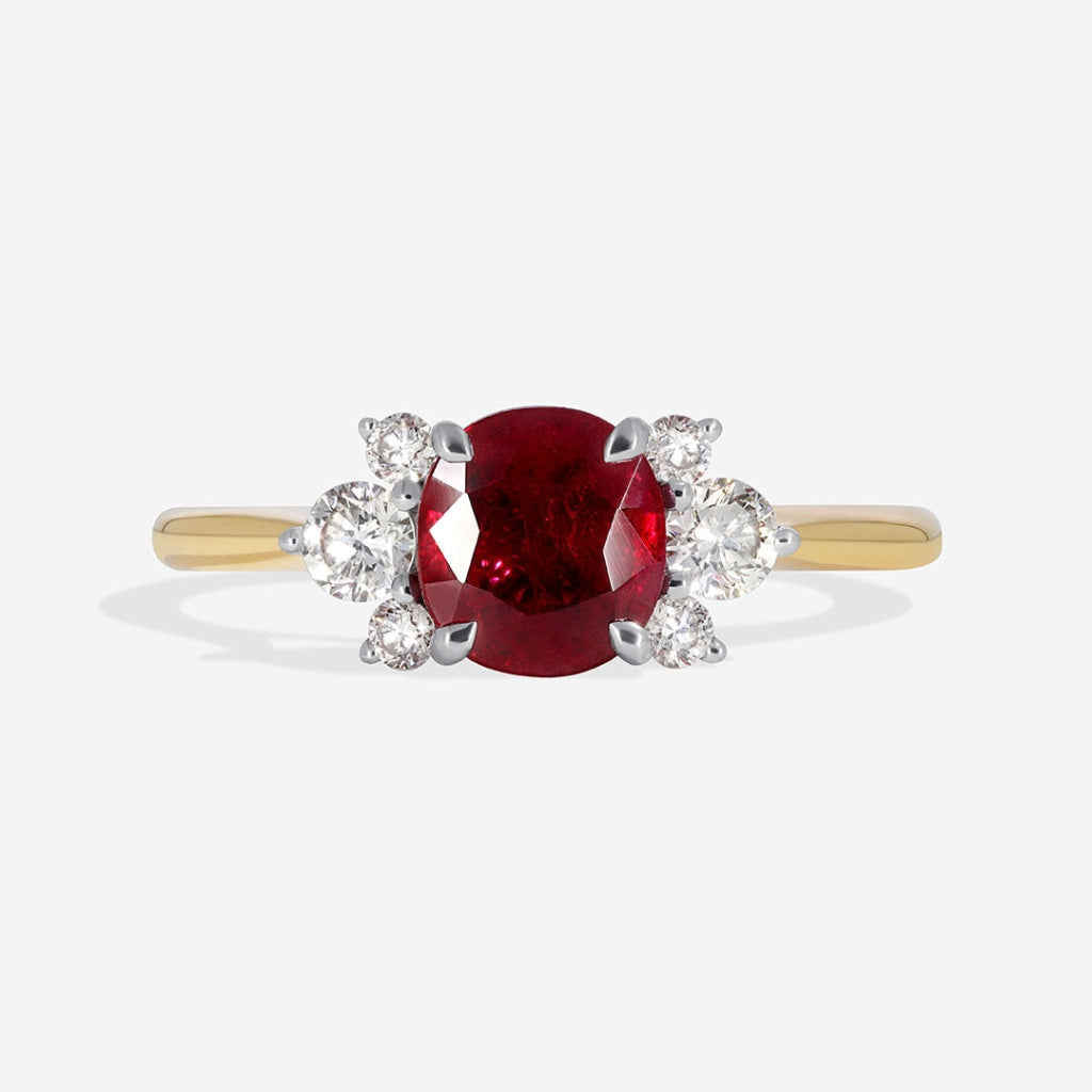 Shannon 18ct Gold Ruby Diamond Ring