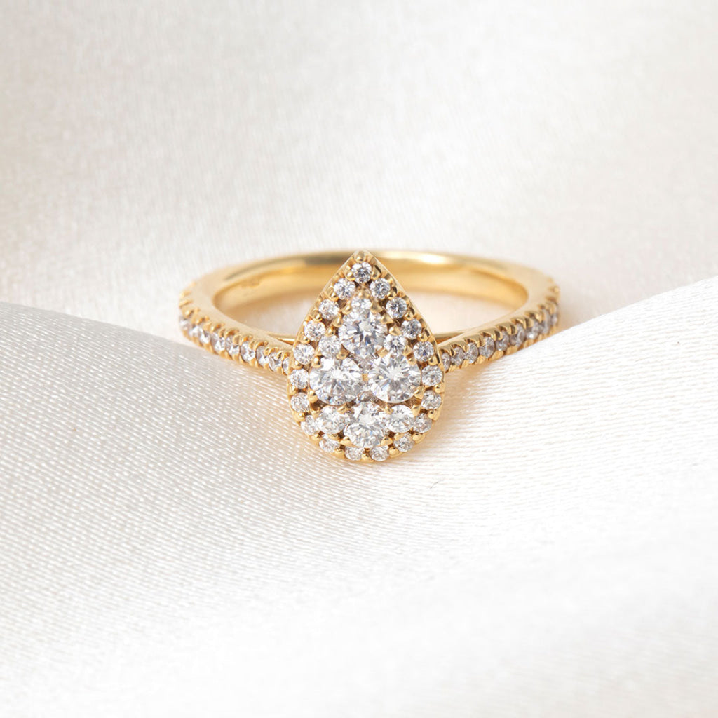 SHEFFIELD 0.75ct | Pear Cluster Diamond Engagement Ring