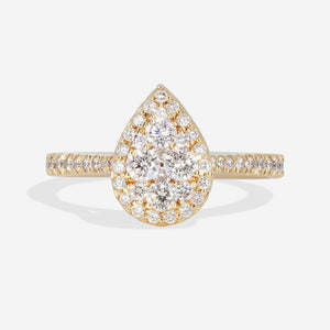 SHEFFIELD 0.75ct | Pear Cluster Diamond Engagement Ring in 18ct Gold