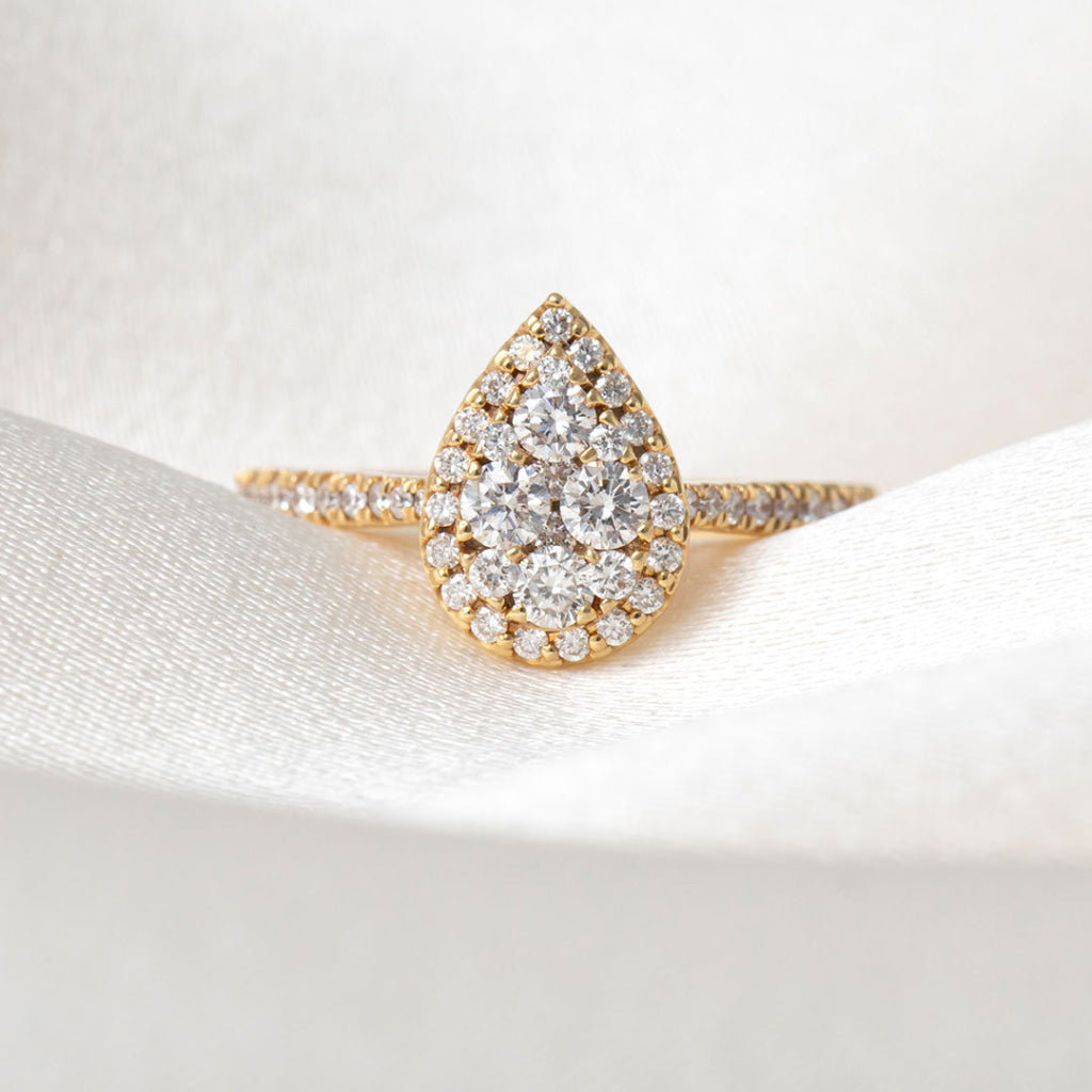 SHEFFIELD 0.75ct | Pear Cluster Diamond Engagement Ring