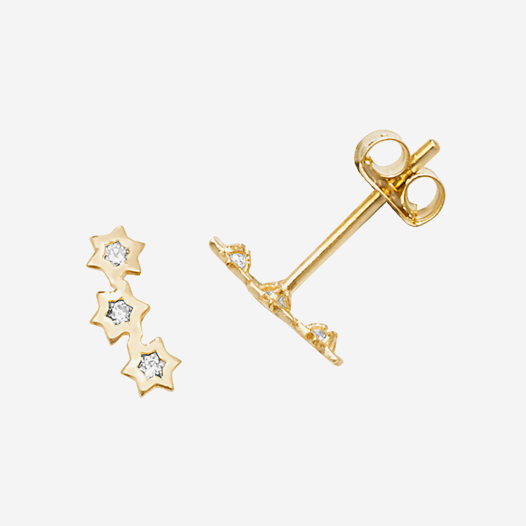 Shooting Stars Earrings | 9ct Gold