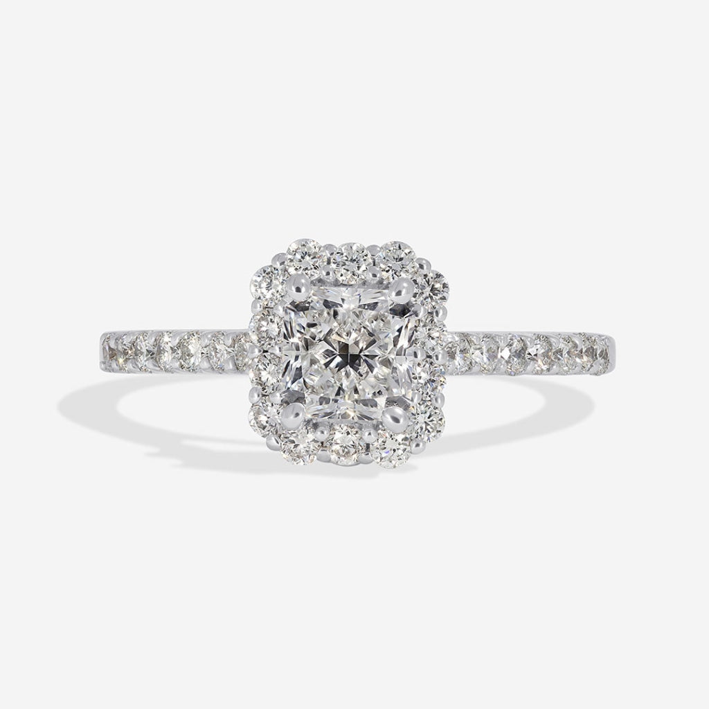 Radiant cut diamond engagement ring 2