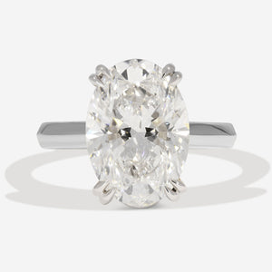 SICILY 5ct | Oval Solitaire Lab Grown Diamond Engagement Ring in Platinum