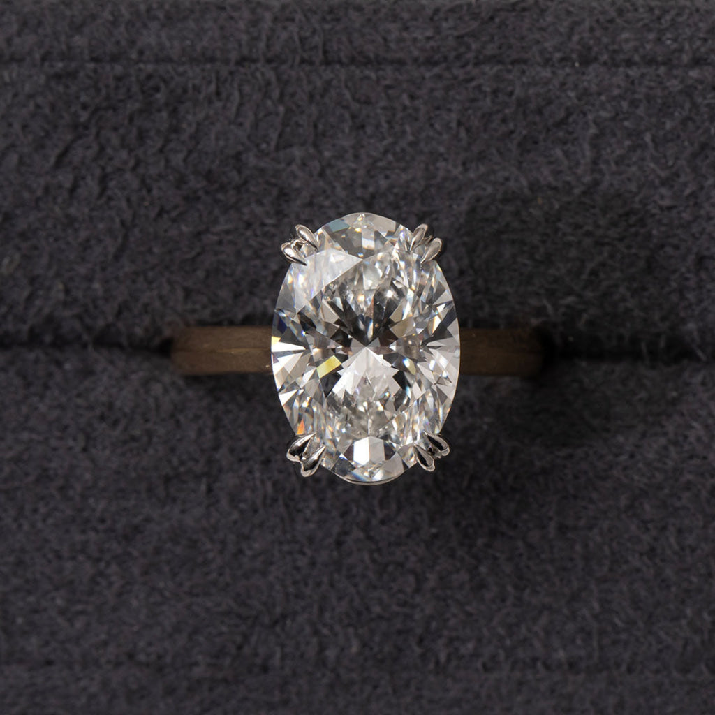 SICILY | Oval Cut Solitaire Lab Diamond Set in 18ct Gold