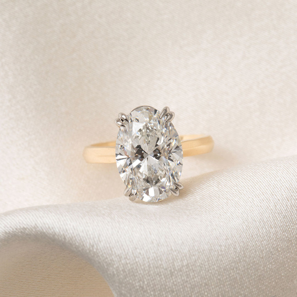 SICILY | Oval Cut Solitaire Lab Diamond Set in 18ct Gold