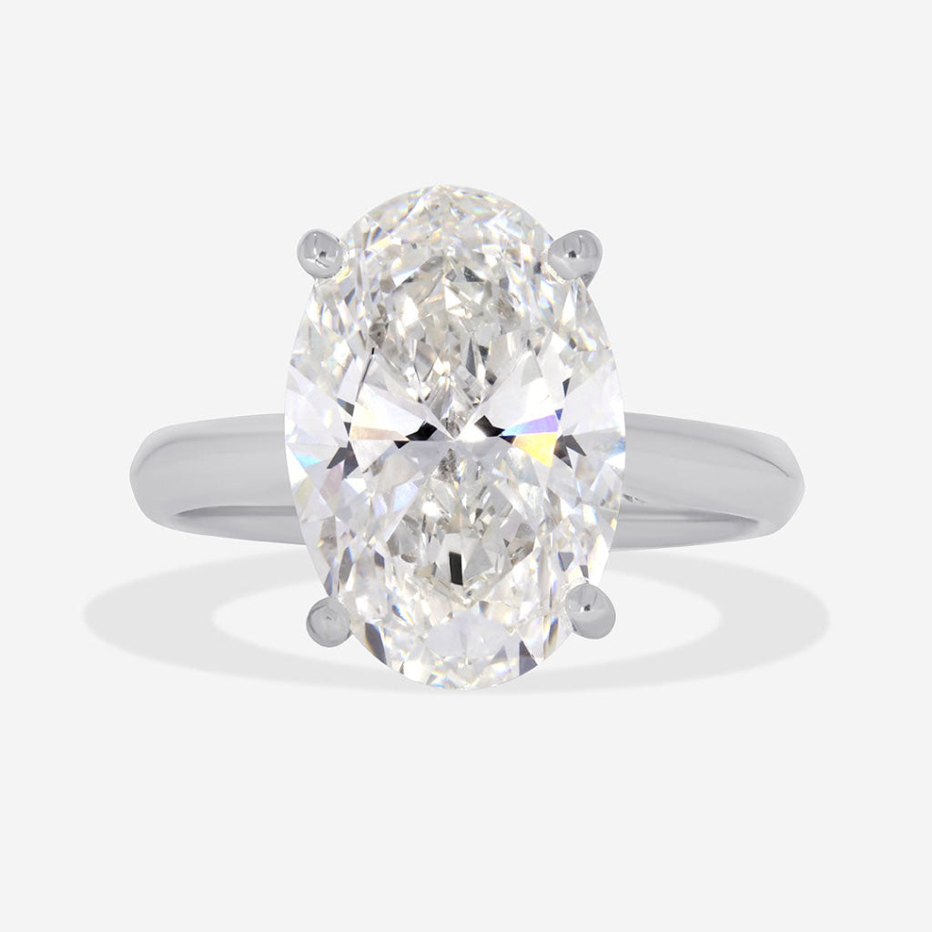 SICILY 5ct | Oval Solitaire Lab Grown Diamond Engagement Ring in Platinum