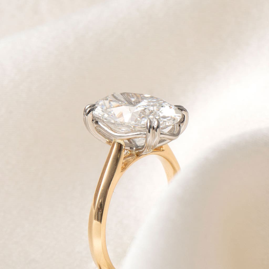SICILY | Oval Cut Solitaire Lab Diamond Set in 18ct Gold