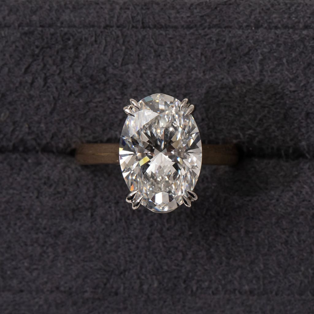 SICILY | Oval Cut Solitaire Lab Diamond Set in 18ct Gold