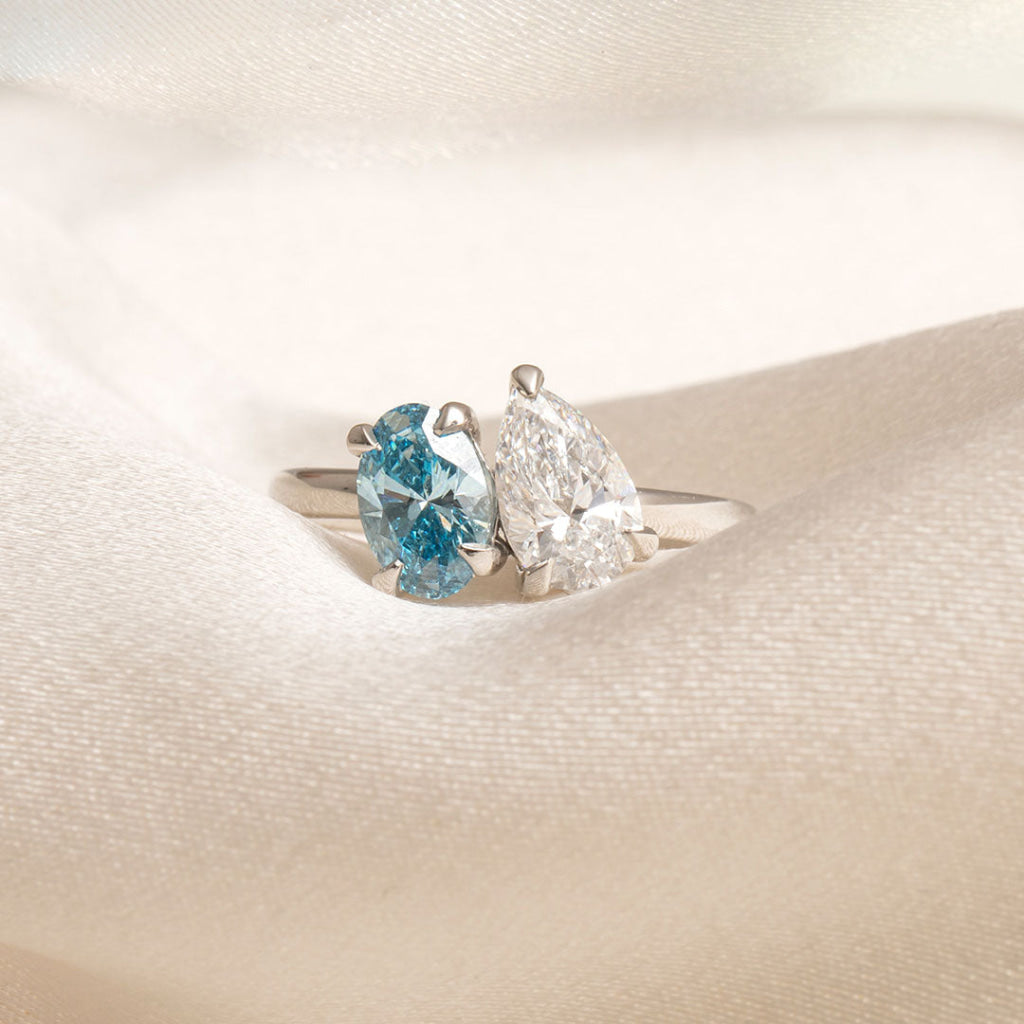 SKY | Pear & Oval Toi Et Moi Lab Diamond Engagement Ring