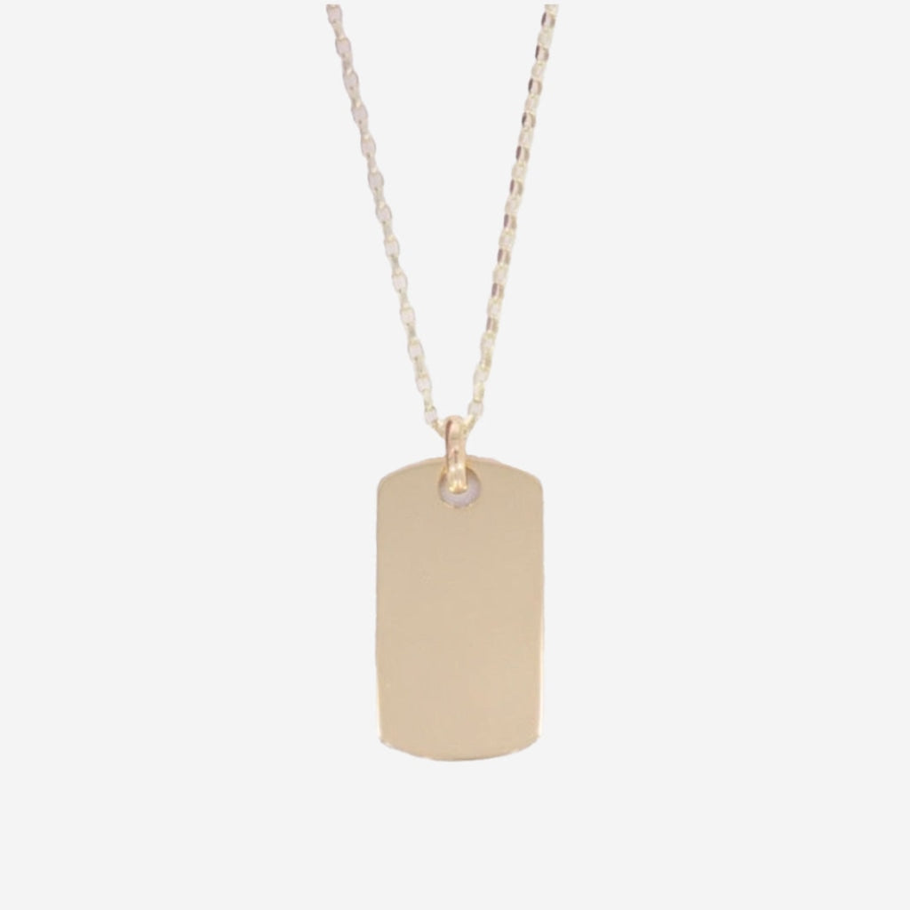 Small Army Tag Necklace | 9ct Gold - Necklace