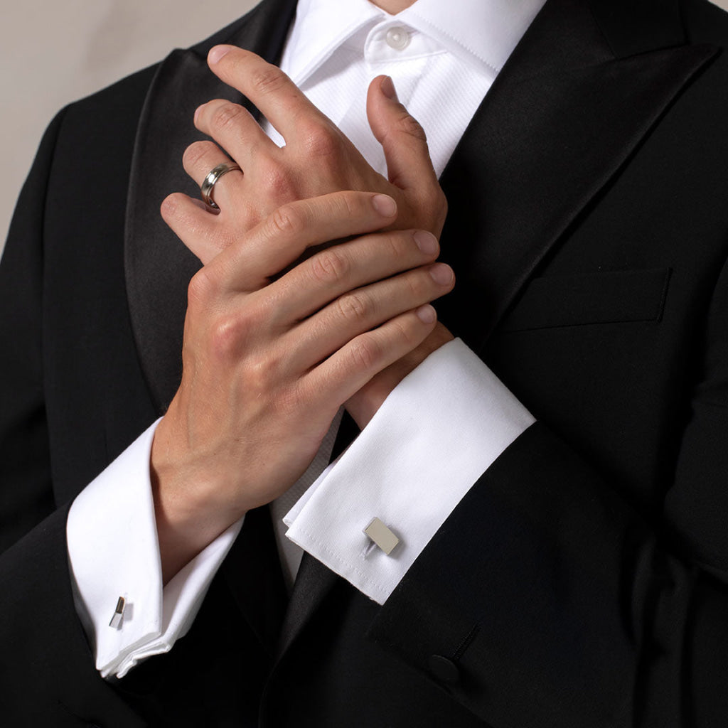 Small Rectangle Cuff Links | Free Engraving - Cufflinks