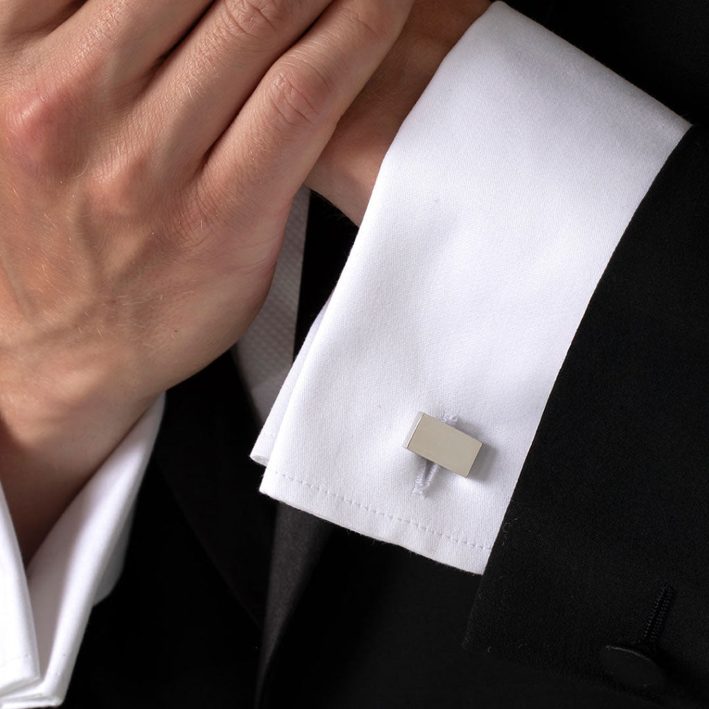 Small Rectangle Cuff Links | Free Engraving - Cufflinks