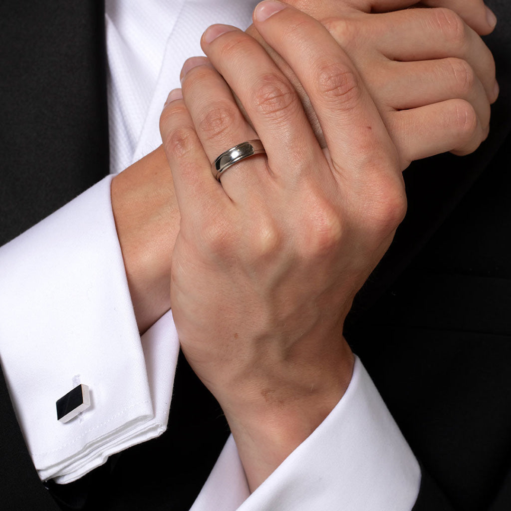 Small Rectangle Cuff Links | Free Engraving - Cufflinks